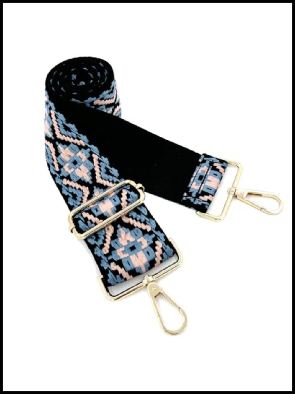 Purse Strap 2" Wide Embroidery Nylon Crossbody Shoulder Bag Strap